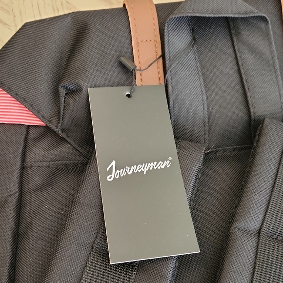 NWT Journeyman Black and Brown Backpack Business Laptop Bag